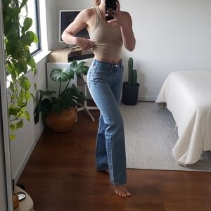 Zara Mid-Rise, Straight Leg Jeans